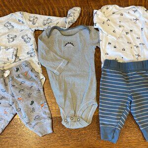 3 Month Size  Baby Outfits  5 Pieces Carter's Baby Clothes  Bodysuits and Pants